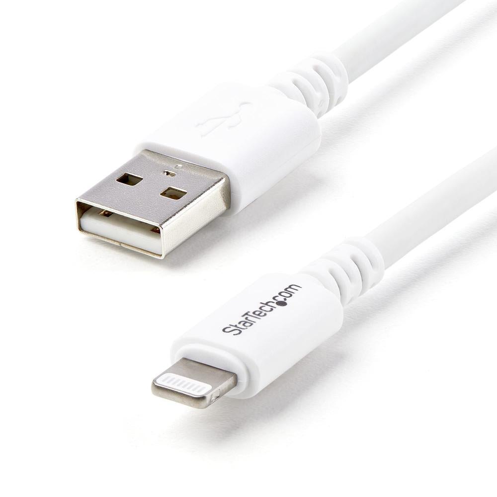 Cable lightning a USB tipo a startech 3m · macho - macho · blanco