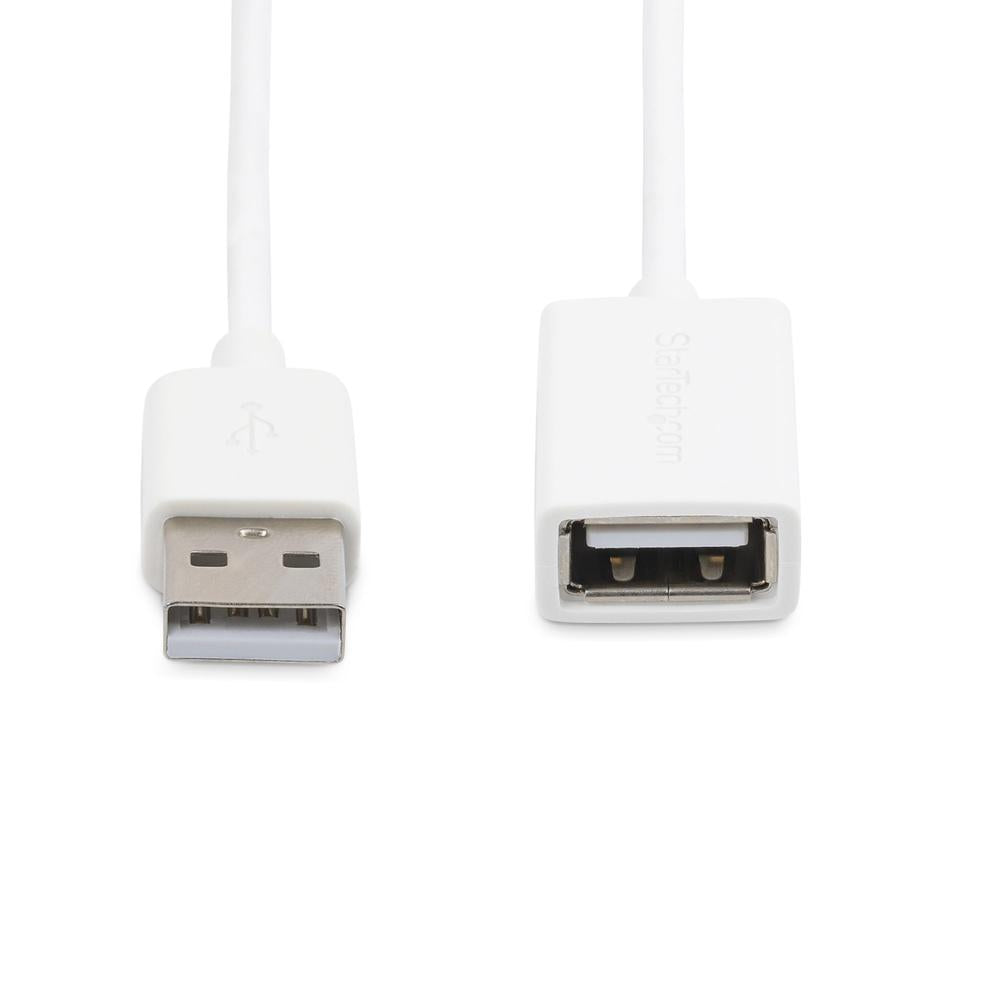 Cable USB tipo a startech · macho hembra · Blanco detalle #blanco