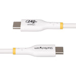 Cable USB tipo c startech 4m · macho - macho · blanco