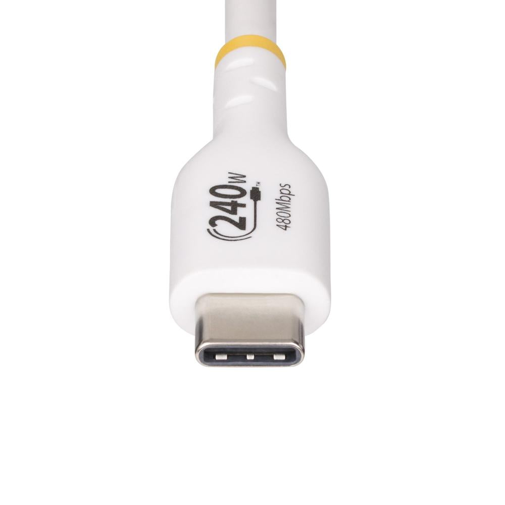 Cable USB tipo c startech 4m · macho - macho · blanco