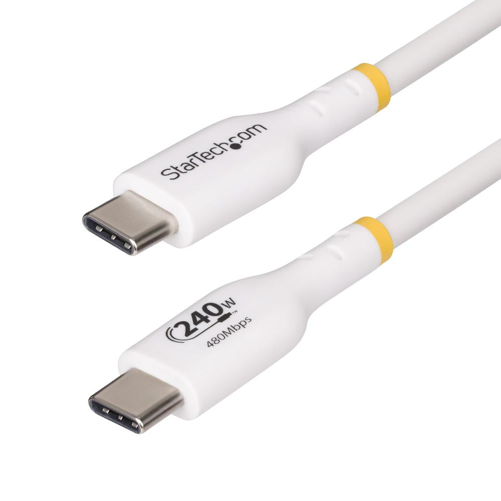 Cable USB tipo c startech 1m · macho - macho · blanco