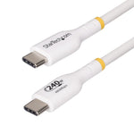 Cable USB tipo c startech 1m · macho - macho · blanco