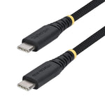 Cable USB tipo c startech 3m · macho - macho · negro trenzado