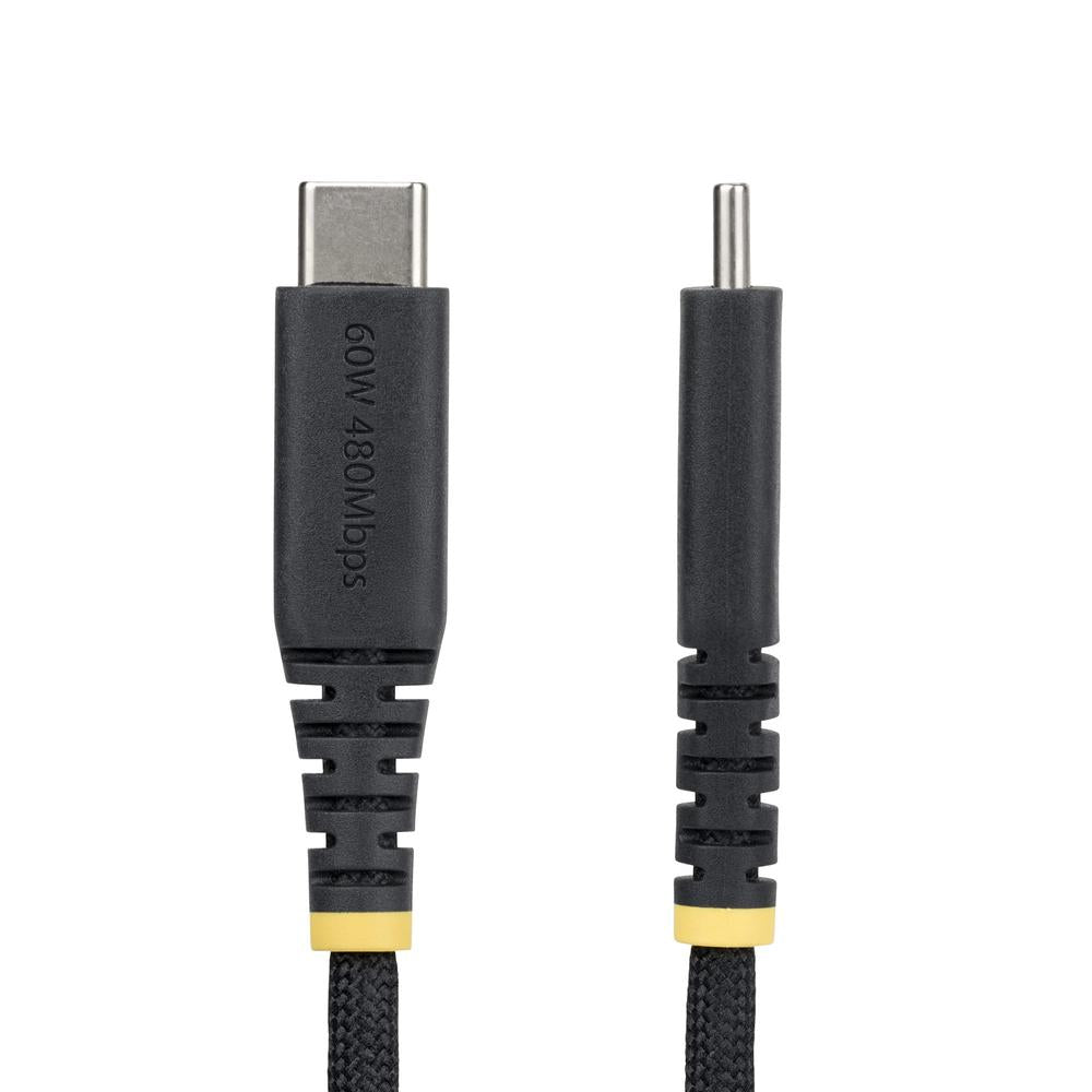 Cable USB tipo c startech 3m · macho - macho · negro trenzado
