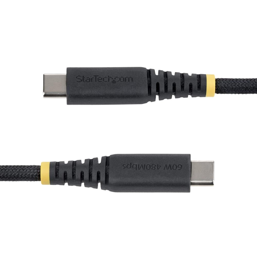 Cable USB tipo c startech 3m · macho - macho · negro trenzado