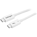 Cable USB tipo c startech 0.5m · macho - macho · blanco