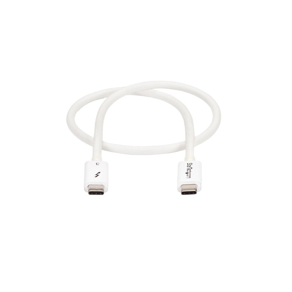 Cable USB tipo c startech 0.5m · macho - macho · blanco