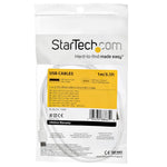 Cable USB tipo a a USB tipo c startech · macho macho · Blanco #blanco