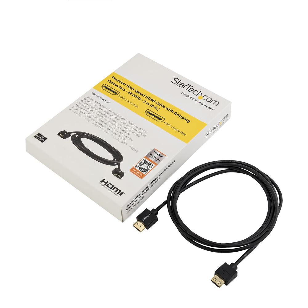 Cable HDMI 4K startech 2m · macho - macho · negro