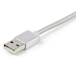 Cable USB tipo a a micro USB · USB tipo c · lightning startech 1m · macho - macho · plata trenzado