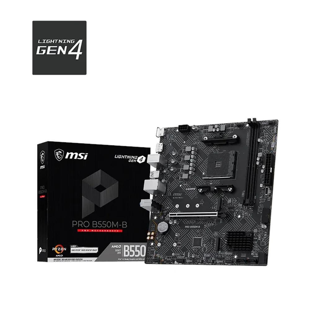 Placa base MSI pro b550m - b mATX am4 · 2x DDR4