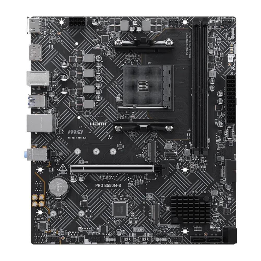Placa base MSI pro b550m - b mATX am4 · 2x DDR4