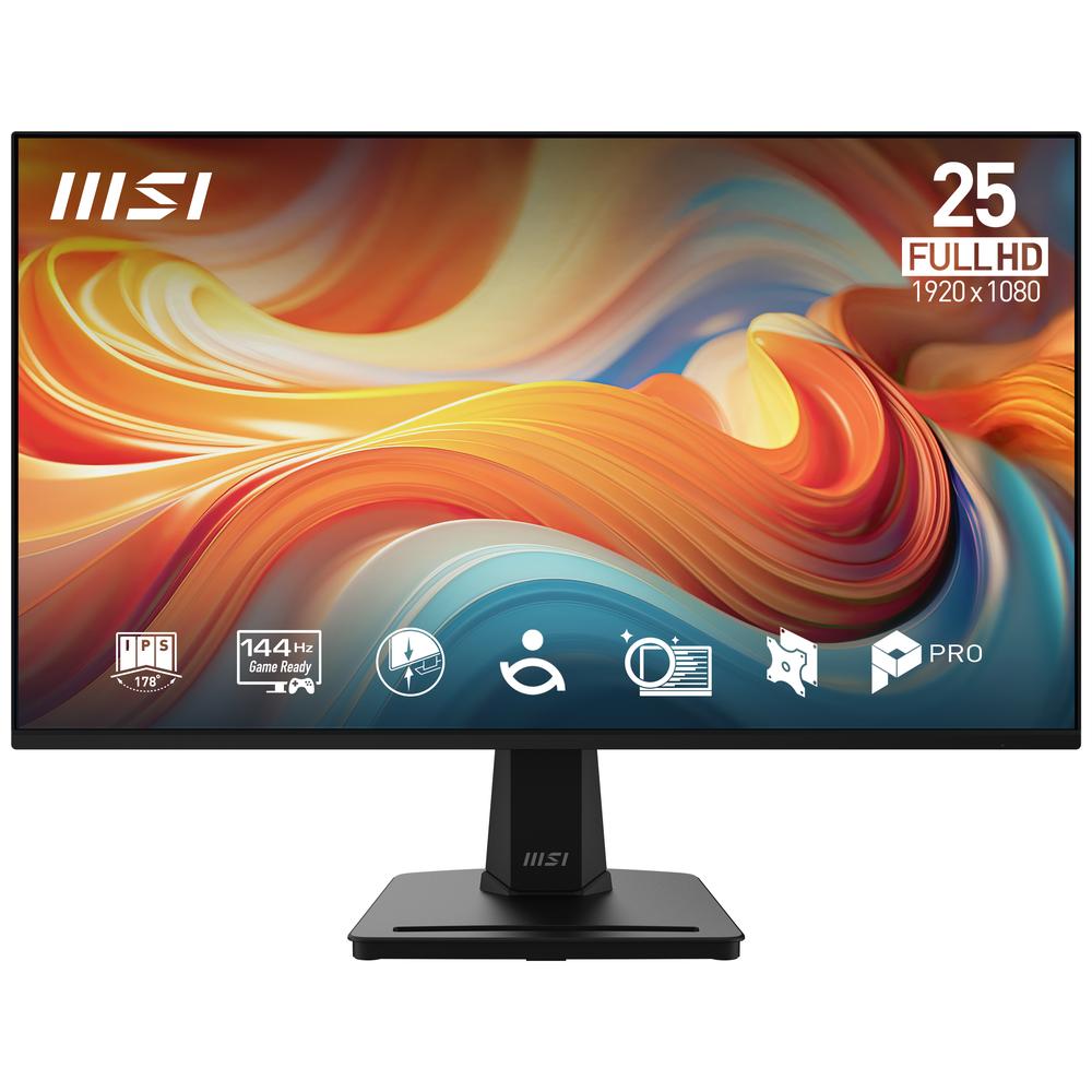 Monitor LED 24.5 pulgadas MSI mp251 e14l IPS · FHD · dp · HDMI · vga · 144hz · 1ms · vesa 100x100