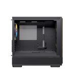 Caja ordenador gaming Einarex pm400 mATX RGB cristal templado negra