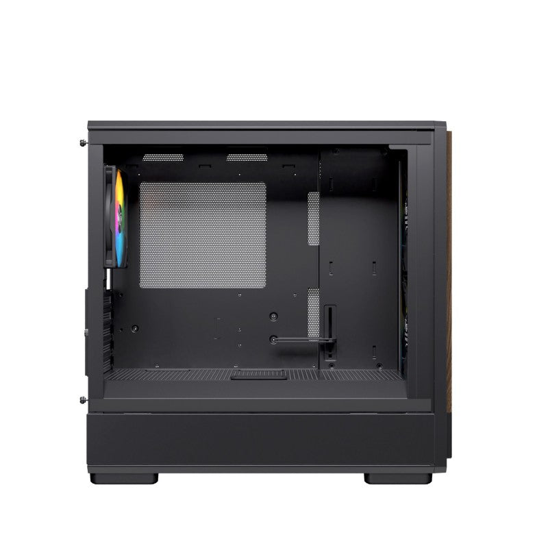Caja ordenador gaming Einarex pm400 mATX RGB cristal templado negra