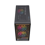 Caja ordenador gaming Einarex pm400 mATX RGB cristal templado negra