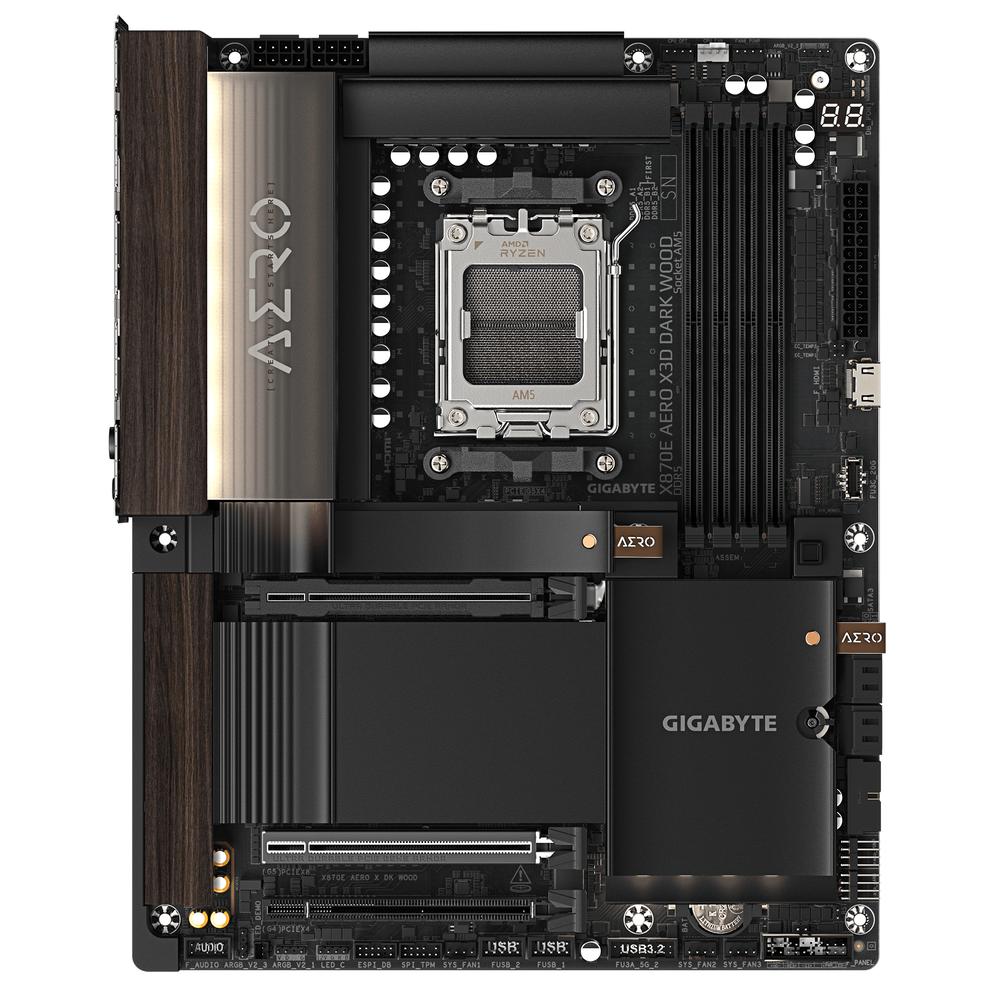 Placa base Gigabyte Gigabyte x870e aero x3d dark wood am5 ATX · 4x DDR5 · 4x sata3