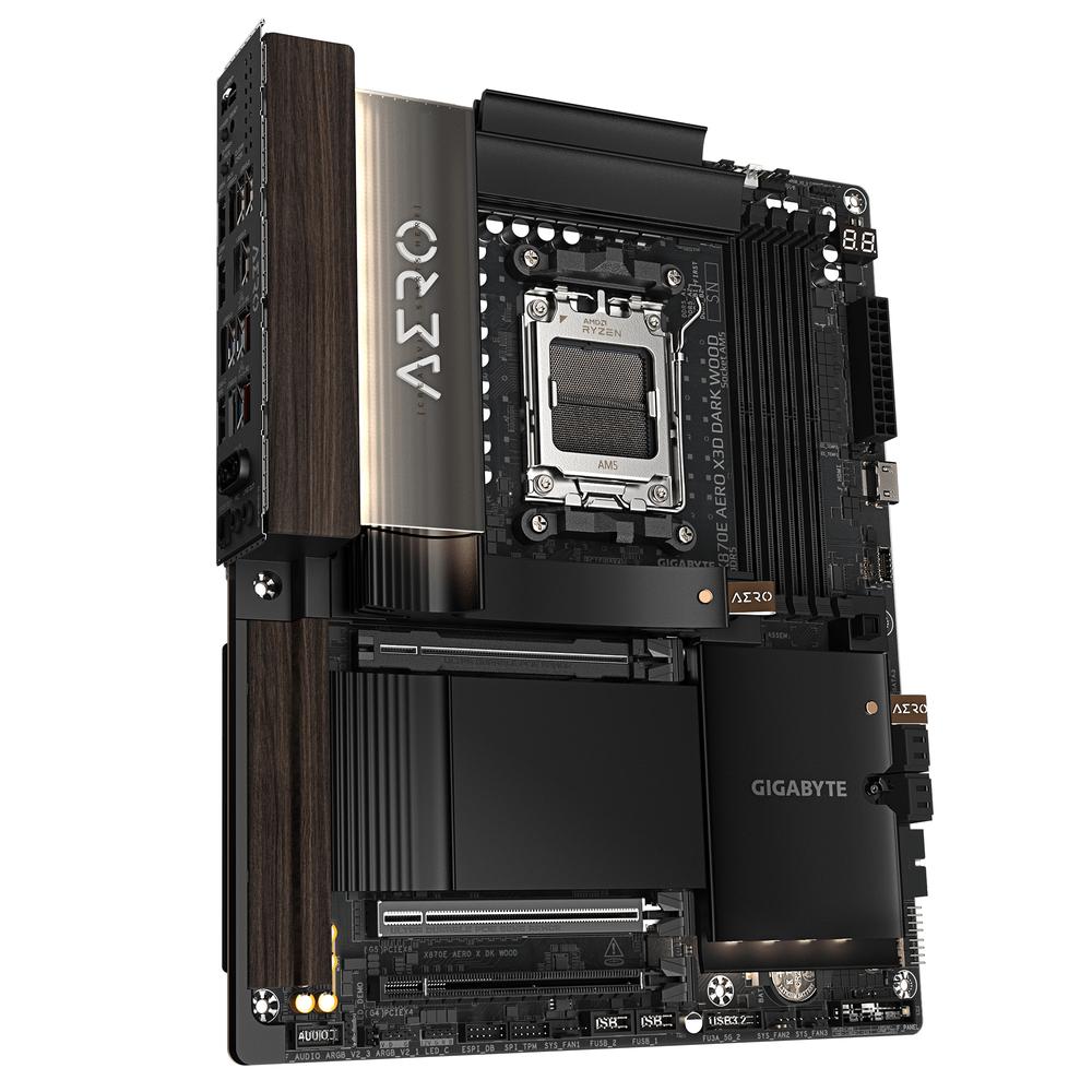 Placa base Gigabyte Gigabyte x870e aero x3d dark wood am5 ATX · 4x DDR5 · 4x sata3