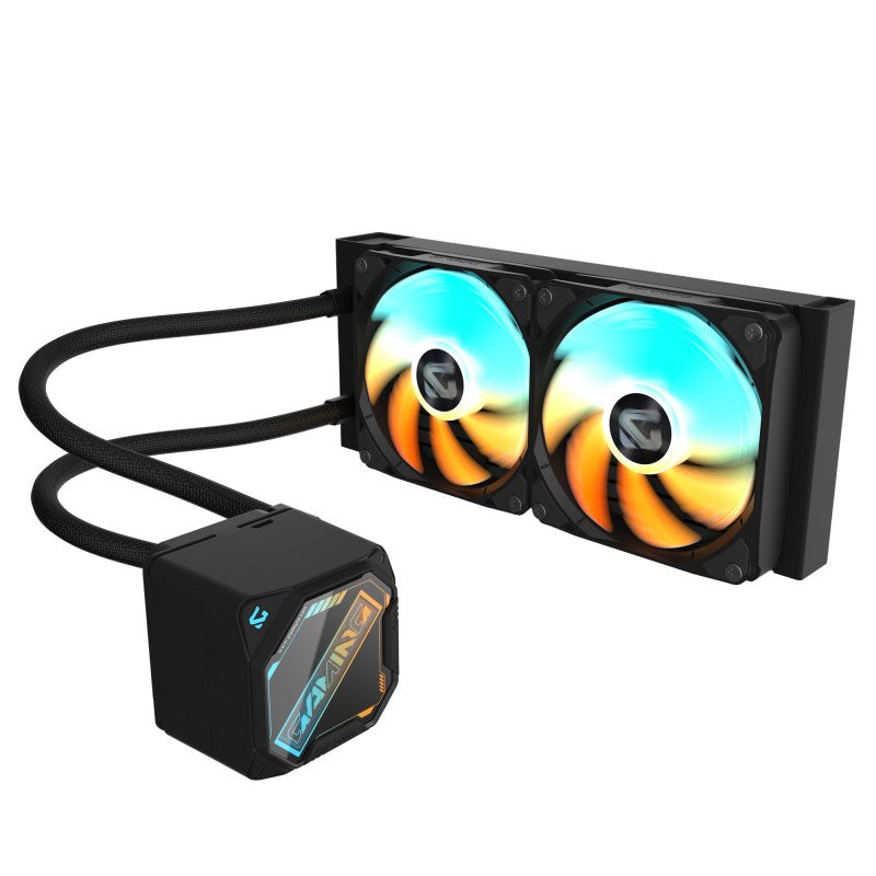 Kit refrigeracion liquida Gigabyte gaming 240 argb 2x 120mm negro