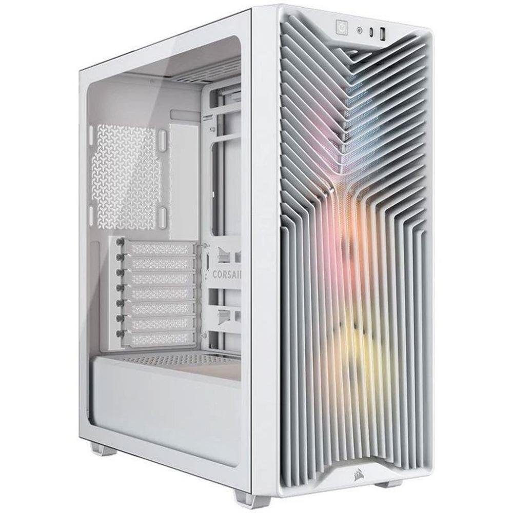 Caja ordenador gaming Corsair 3200d rs argb ATX cristal templado blanca