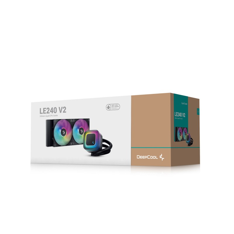 Kit refrigeracion liquida Deepcool le240 v2 argb 2x 120mm negro
