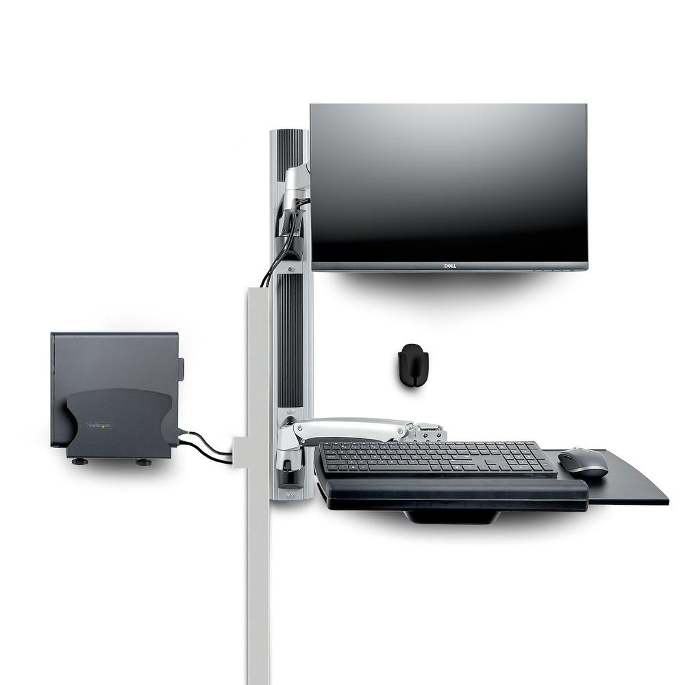 Soporte pared startech vesa hasta 27 pulgadas 100x100mm max 10kg + soportes cpu y teclado y raton
