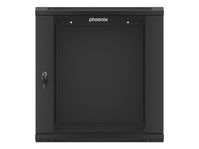 Armario rack phoenix 12u 600x600x640 auto - ensamblado 19'' hasta 60 kg negro