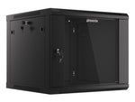 Armario rack phoenix 9u 600x600x501 auto - ensamblado 19'' hasta 60 kg negro