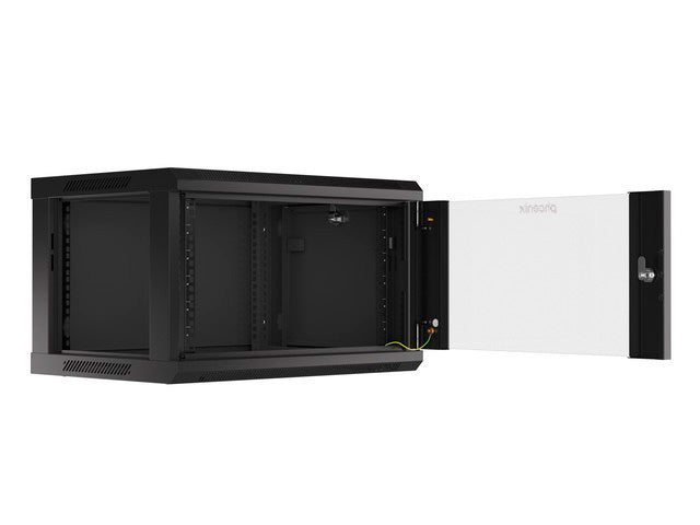 Armario rack phoenix 6u 600x450x368 auto - ensamblado 19'' hasta 60 kg negro