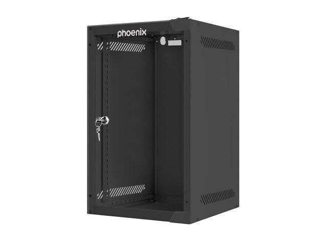 Armario rack phoenix 9u 280x310x470 mural 10'' hasta 20 kg negro