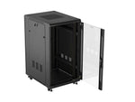 Armario rack phoenix 22u 600x800 de pie servidor 19'' hasta 1000 kg negro