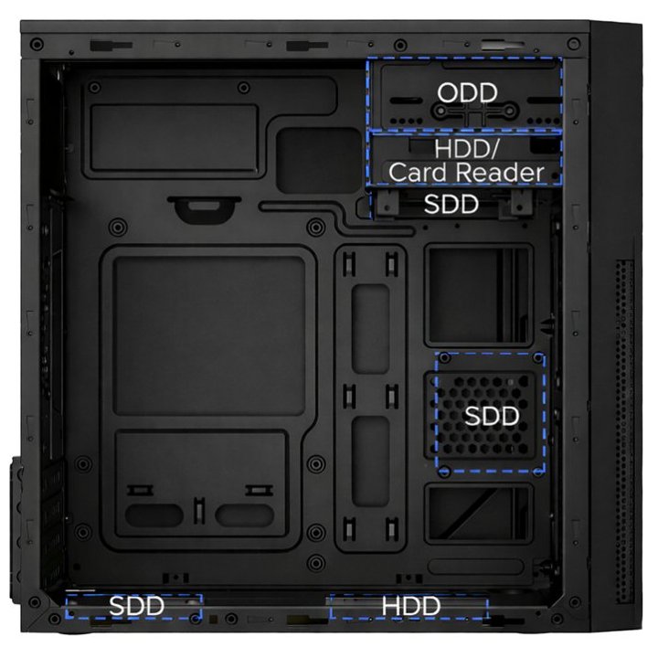 Caja ordenador Coolbox m680 mATX negra