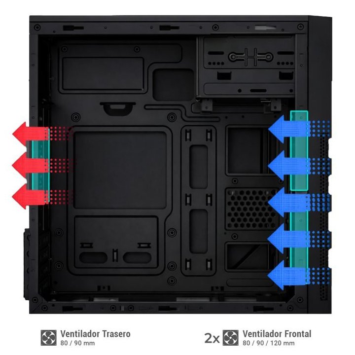 Caja ordenador Coolbox m680 mATX negra
