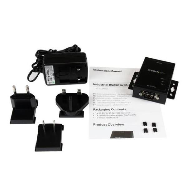 Conversor rs232 a rss422 rs485 startech macho - hembra · negro