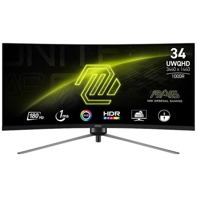 Monitor curvo gaming MSI mag345cqrf e20 34 pulgadas uwqhd 200hz