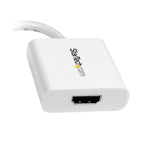 Adaptador mini dp a HDMI startech macho - hembra · blanco