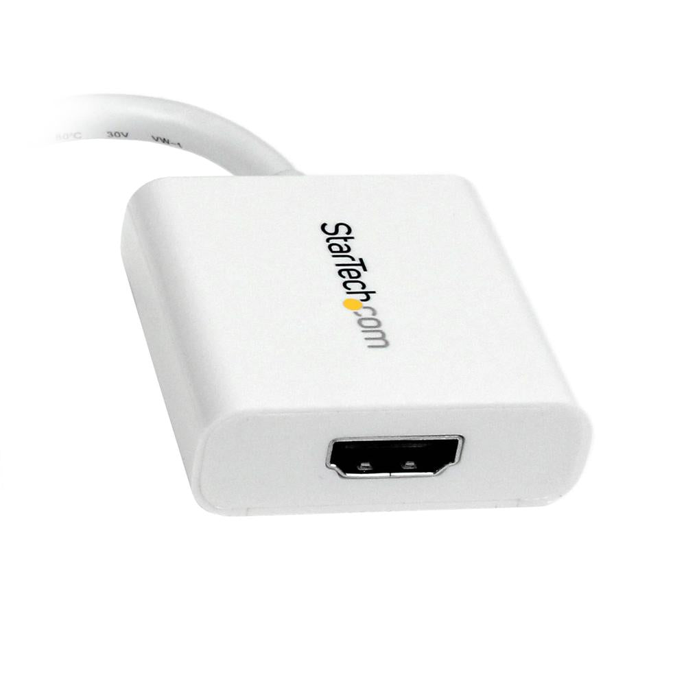 Adaptador mini dp a HDMI startech macho - hembra · blanco