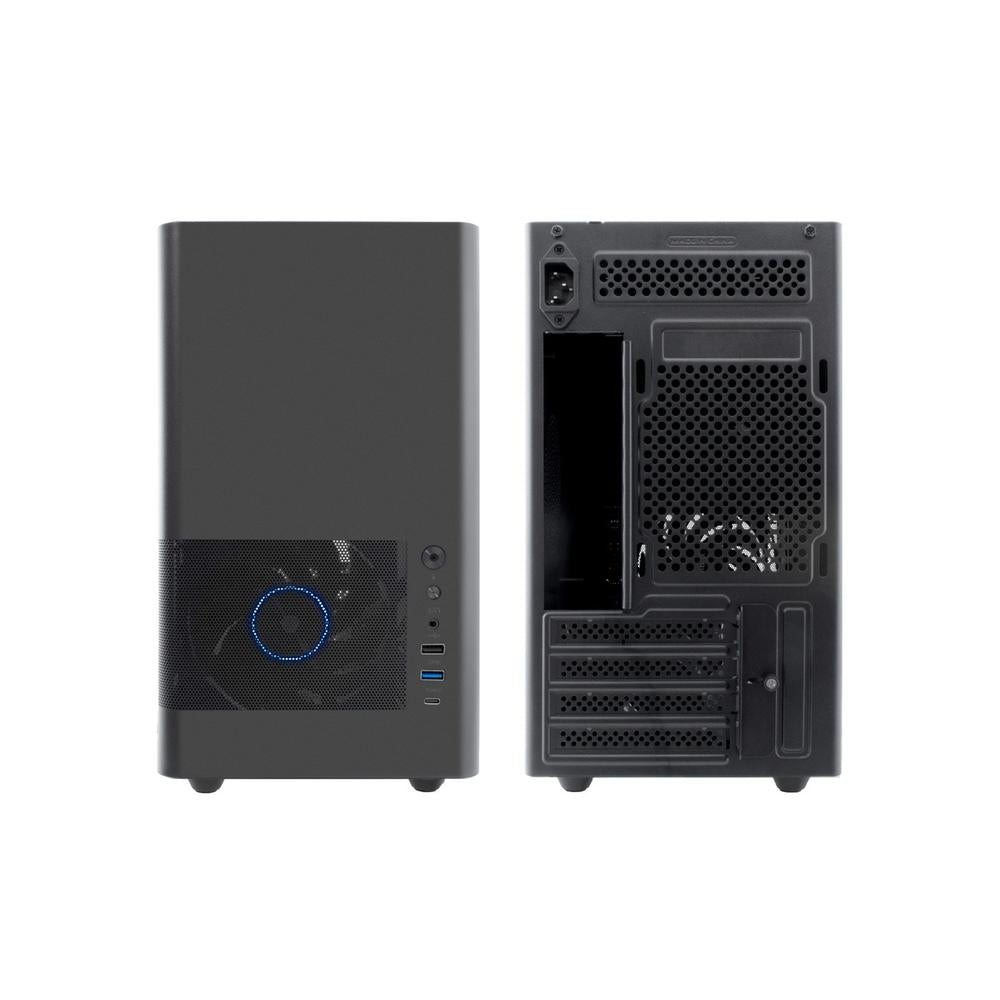 Caja ordenador Coolbox mp2 frontal rejilla mATX negro USB 3.2