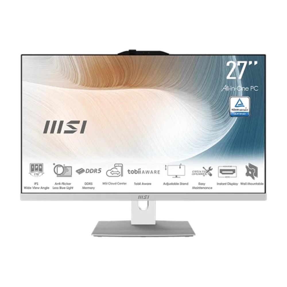 Ordenador all in one MSI modern am242p core 5 - 120u 1m - 2253eu 16GB · SSD 512GB · 23.8 pulgadas · W11P