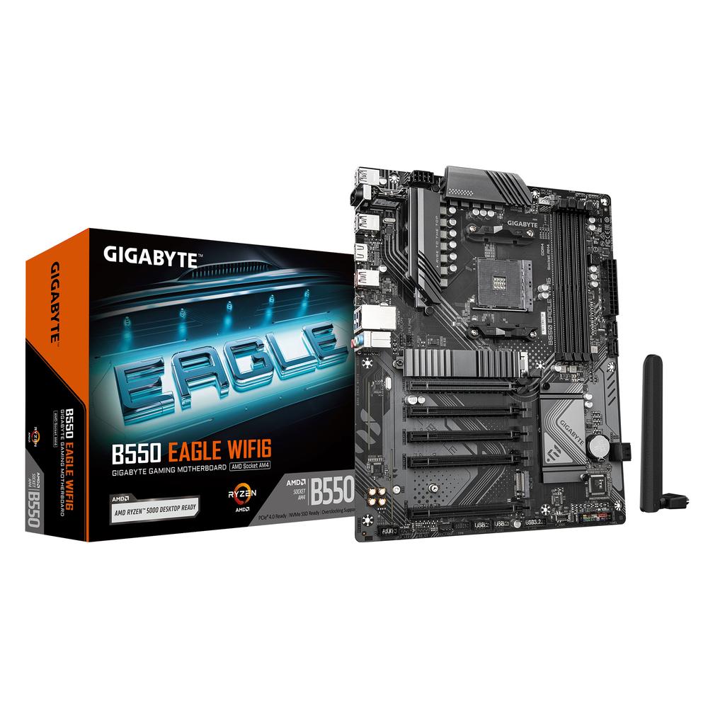 Placa base Gigabyte b550 eagle wifi6 am4 ATX · 4x DDR4