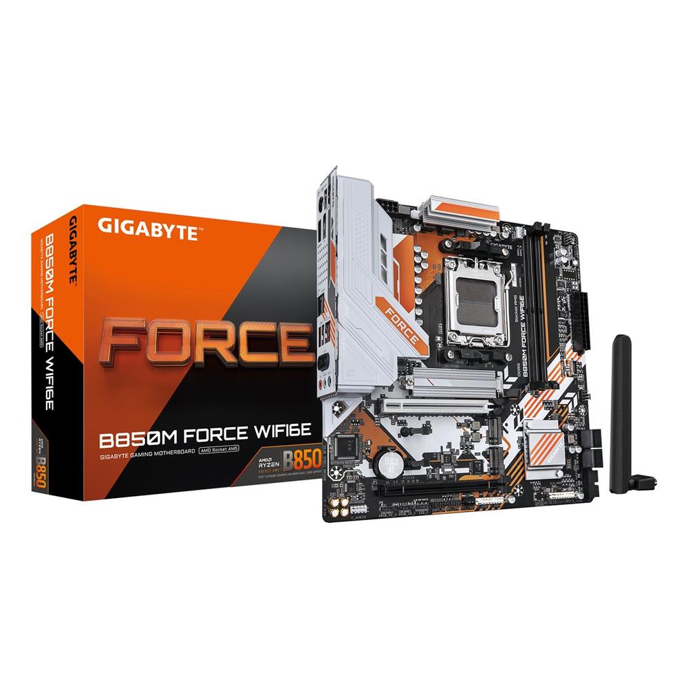 Placa Gigabyte b850m force wifi6e am5 mATX · 2x DDR5