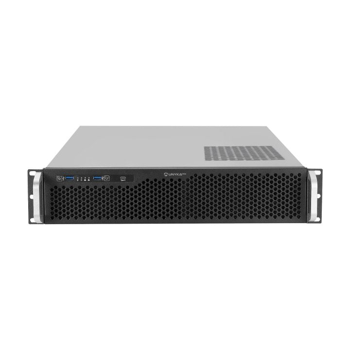 Caja rack Unykach 2u 19 pulgadas plata