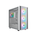 Caja ordenador gaming cooler master masterbox 600 ATX argb cristal templado blanco