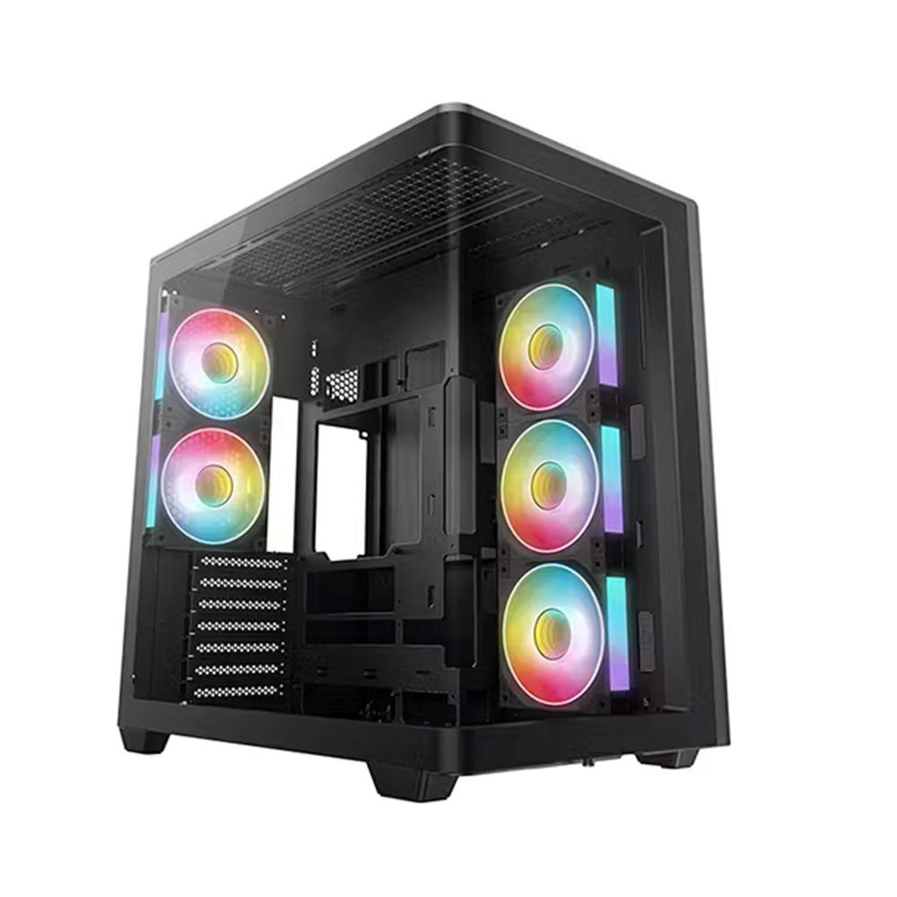 Caja ordenador gaming Deepcool cg590u5f ATX argb cristaltemplado negra