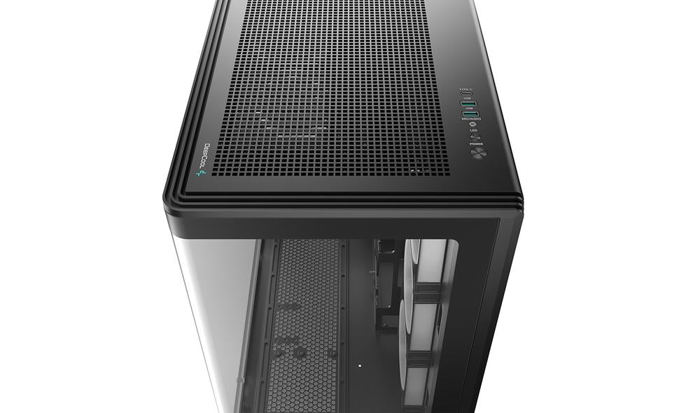 Caja ordenador gaming Deepcool cg590u5f ATX argb cristaltemplado negra