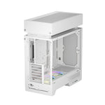 Caja ordenador gaming Deepcool cl660 ATX argb cristal templado blanca y madera