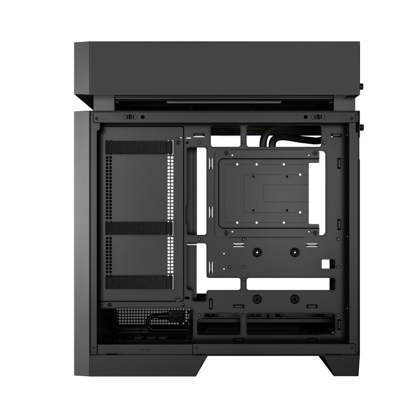 Caja ordenador gaming Deepcool cl6600 wh ATX RGB cristal templado negra y madera