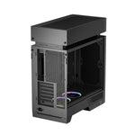 Caja ordenador gaming Deepcool cl660 ATX argb cristal templado negra y madera