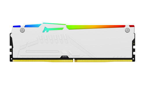 Memoria ram DDR5 16GB Kingston - 6000mt - s - fury beast RGB - cl30 - blanco