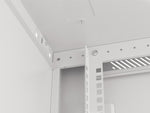 Armario Lanberg mural rack 19 pulgadas 27u · 600x600 flat pack puerta cristal gris